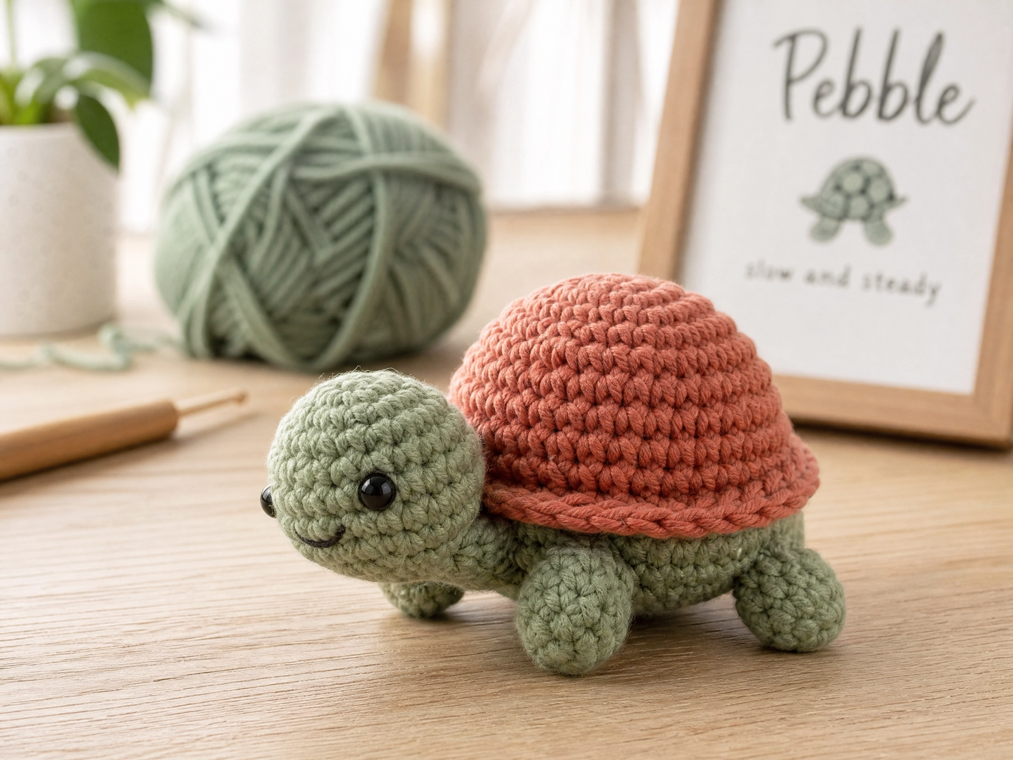 Pebble the Turtle No-Sew Amigurumi Crochet Pattern | Beginner-Friendly Sea Turtle Plushie PDF | Removable Shell Toy